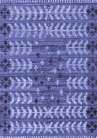 Abstract Blue Modern Rug, abs4838blu