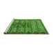 Sideview of Machine Washable Abstract Green Modern Area Rugs, wshabs4838grn