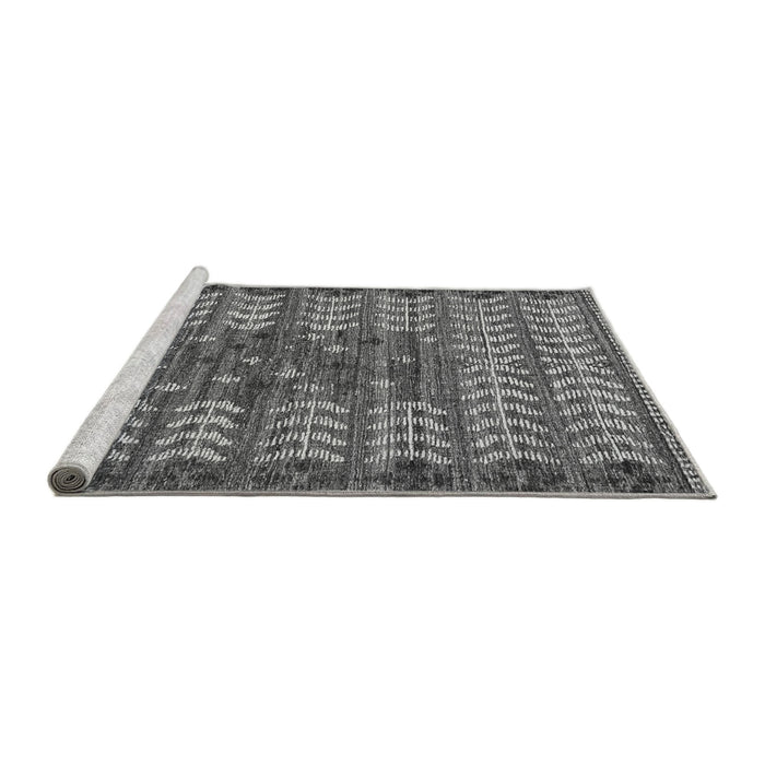 Sideview of Machine Washable Abstract Gray Modern Rug, wshabs4838gry