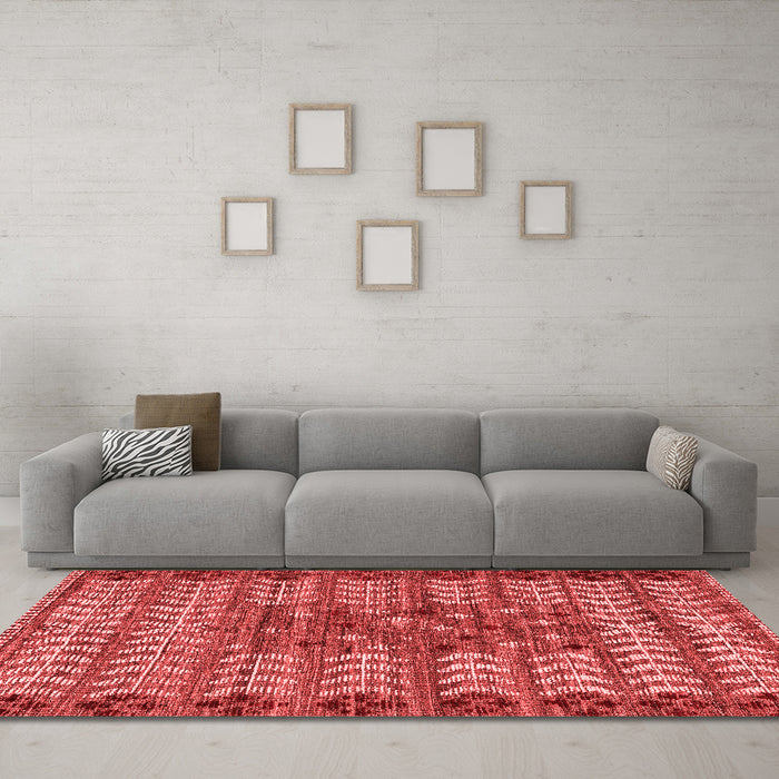 Modern Red Washable Rugs