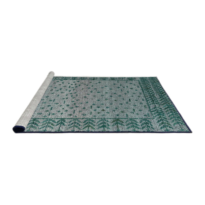 Sideview of Machine Washable Abstract Dark Blue Grey Blue Rug, wshabs4839