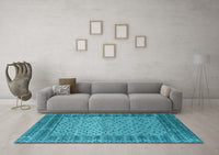 Machine Washable Abstract Light Blue Modern Rug, wshabs4839lblu