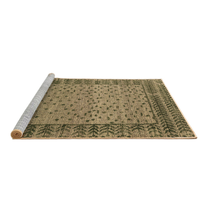 Sideview of Machine Washable Abstract Brown Modern Rug, wshabs4839brn