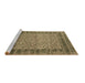 Sideview of Machine Washable Abstract Brown Modern Rug, wshabs4839brn