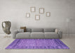 Machine Washable Abstract Purple Modern Area Rugs in a Living Room, wshabs4839pur