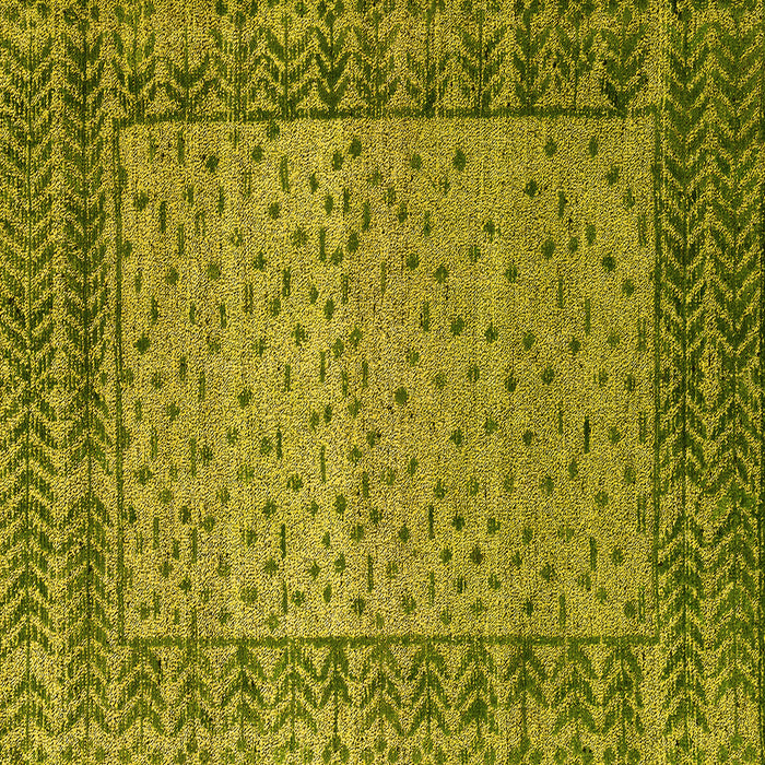 Square Machine Washable Abstract Yellow Modern Rug, wshabs4839yw