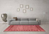 Machine Washable Abstract Red Modern Rug, wshabs4839red