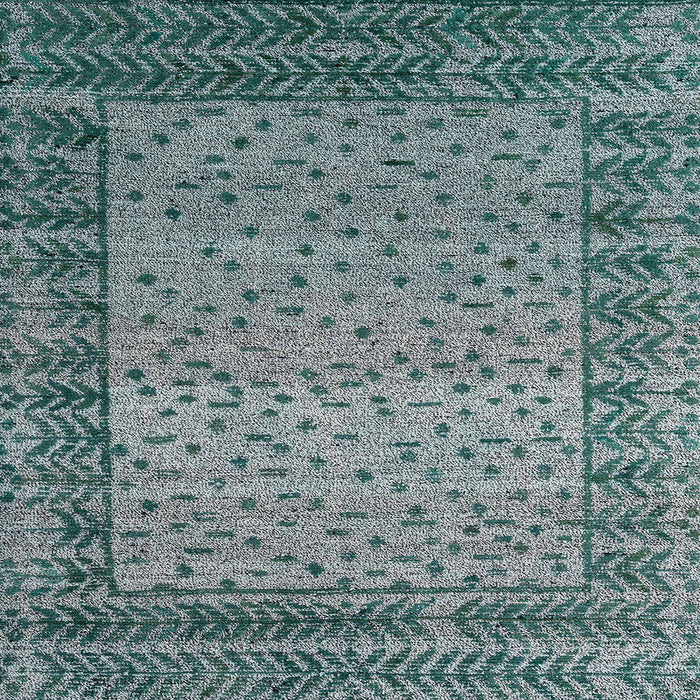 Square Abstract Dark Blue Grey Blue Modern Rug, abs4839