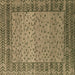 Square Abstract Brown Modern Rug, abs4839brn