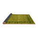 Sideview of Abstract Yellow Modern Rug, abs4839yw