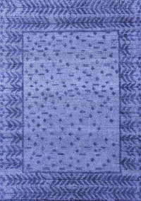 Abstract Blue Modern Rug, abs4839blu