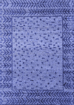 Abstract Blue Modern Rug, abs4839blu