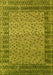 Machine Washable Abstract Yellow Modern Rug, wshabs4839yw