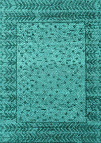 Abstract Turquoise Modern Rug, abs4839turq