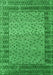 Machine Washable Abstract Green Modern Area Rugs, wshabs4839grn