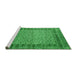 Sideview of Machine Washable Abstract Green Modern Area Rugs, wshabs4839grn