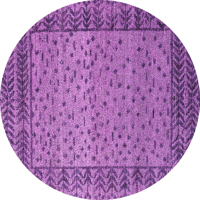 Round Machine Washable Abstract Pink Modern Rug, wshabs4839pnk