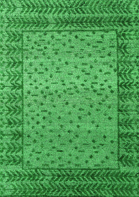 Abstract Green Modern Rug, abs4839grn