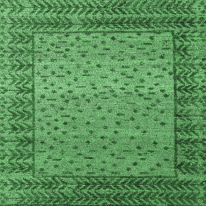 Square Abstract Emerald Green Modern Rug, abs4839emgrn