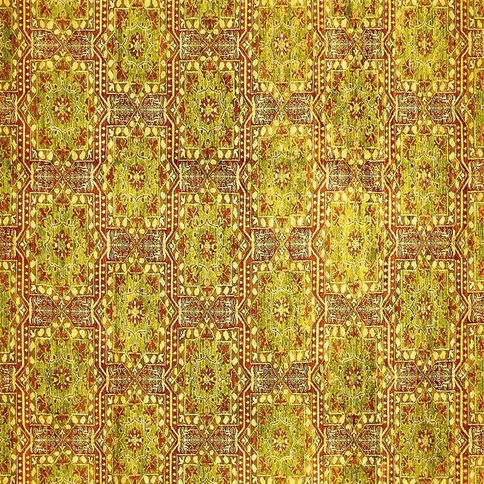 Square Abstract Yellow Modern Rug, abs483yw