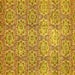 Square Abstract Yellow Modern Rug, abs483yw