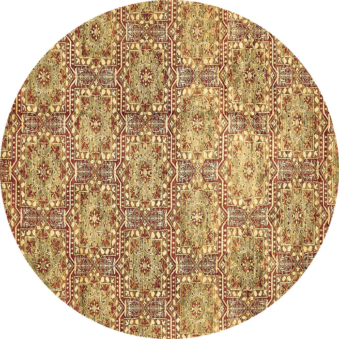 Round Machine Washable Abstract Brown Modern Rug, wshabs483brn
