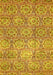 Machine Washable Abstract Yellow Modern Rug, wshabs483yw