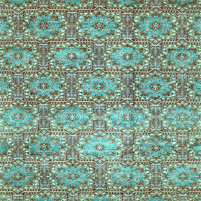 Square Abstract Light Blue Modern Rug, abs483lblu