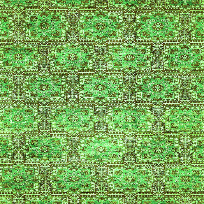 Square Abstract Green Modern Rug, abs483grn
