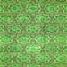 Square Abstract Green Modern Rug, abs483grn