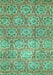 Abstract Turquoise Modern Rug, abs483turq