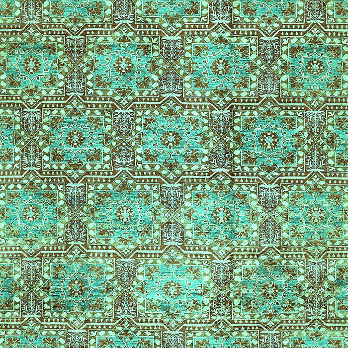 Machine Washable Abstract Turquoise Modern Area Rugs, wshabs483turq