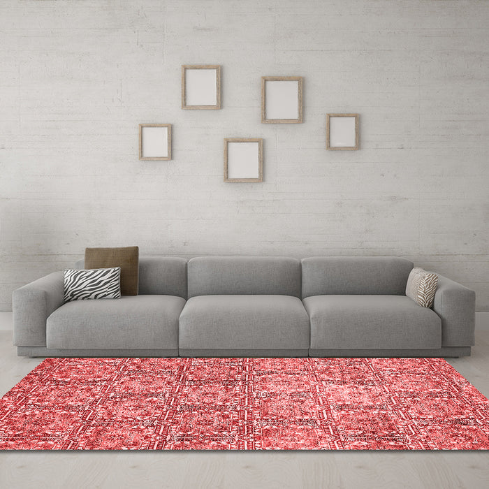 Modern Red Washable Rugs