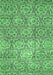 Machine Washable Abstract Emerald Green Modern Area Rugs, wshabs483emgrn