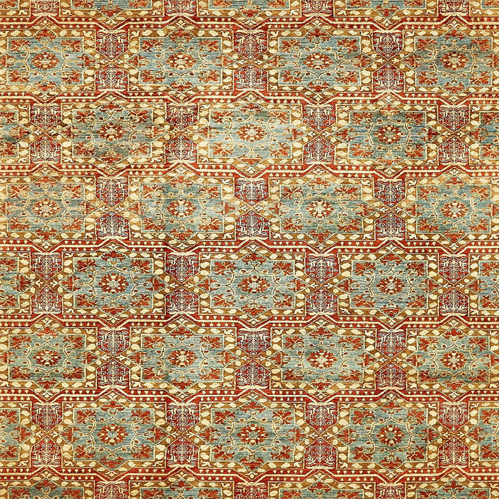 Square Abstract Yellow Modern Rug, abs483