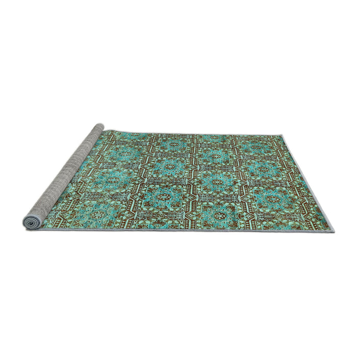 Sideview of Machine Washable Abstract Light Blue Modern Rug, wshabs483lblu