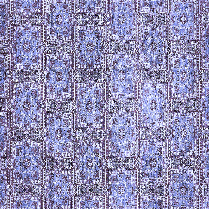 Square Abstract Blue Modern Rug, abs483blu