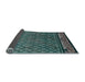 Sideview of Abstract Cadet Blue Green Modern Rug, abs4840