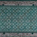 Square Abstract Cadet Blue Green Modern Rug, abs4840