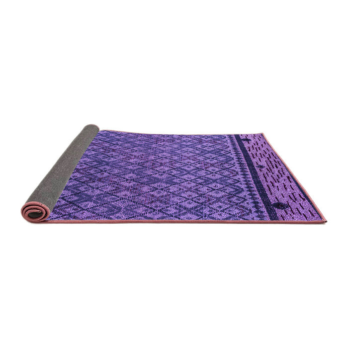 Sideview of Abstract Purple Modern Rug, abs4840pur