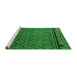 Sideview of Machine Washable Abstract Green Modern Area Rugs, wshabs4840grn