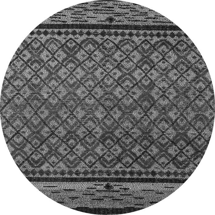 Round Machine Washable Abstract Gray Modern Rug, wshabs4840gry