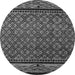 Round Machine Washable Abstract Gray Modern Rug, wshabs4840gry