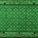 Square Machine Washable Abstract Green Modern Area Rugs, wshabs4840grn