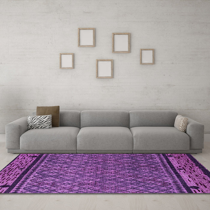 Machine Washable Abstract Pink Modern Rug in a Living Room, wshabs4840pnk