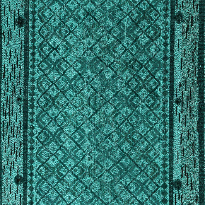Square Abstract Turquoise Modern Rug, abs4840turq