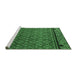 Sideview of Machine Washable Abstract Emerald Green Modern Area Rugs, wshabs4840emgrn