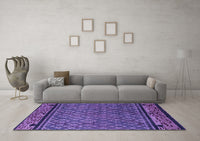 Machine Washable Abstract Purple Modern Rug, wshabs4840pur