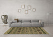 Machine Washable Abstract Brown Modern Rug in a Living Room,, wshabs4841brn