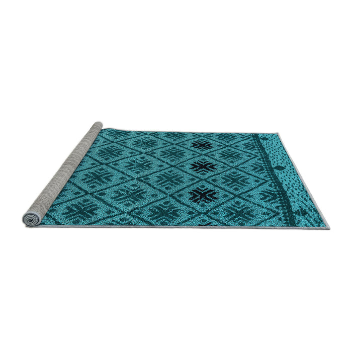 Sideview of Machine Washable Abstract Light Blue Modern Rug, wshabs4841lblu